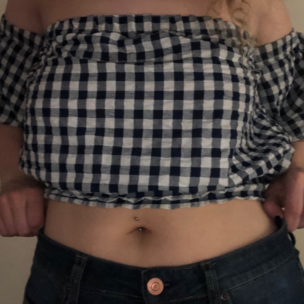 gimmicks gingham cropped top (buckle exclusive)